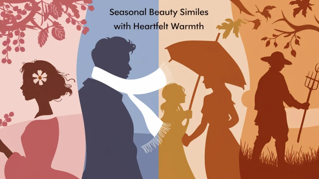 Seasonal Beauty Similes with Heartfelt Warmth