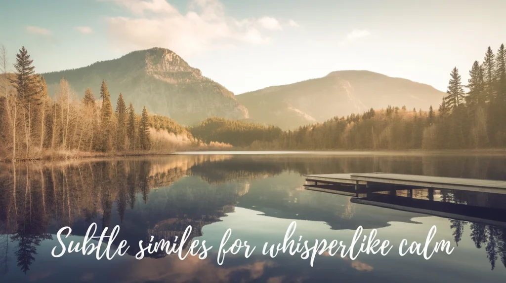 Subtle Similes for Whisperlike Calm
