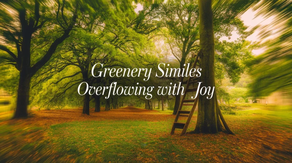 Greenery Similes Overflowing With Joy