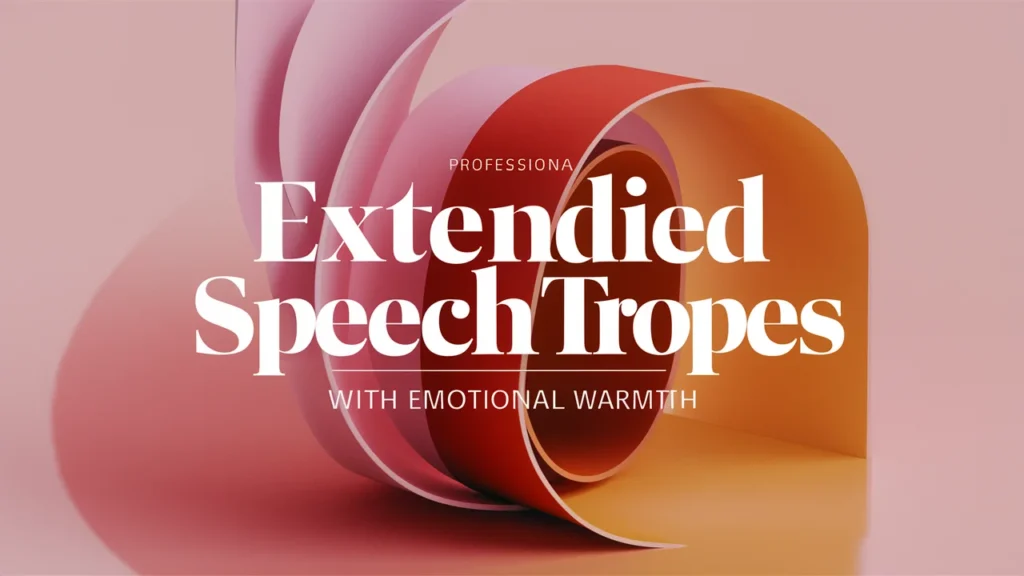 Extended Speech Tropes with Emotional Warmth