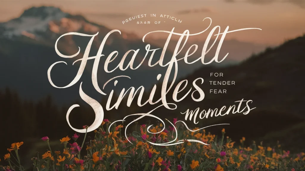 Heartfelt similes for tender fear moments