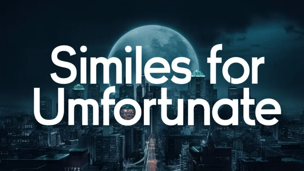 Similes for Unfortunate