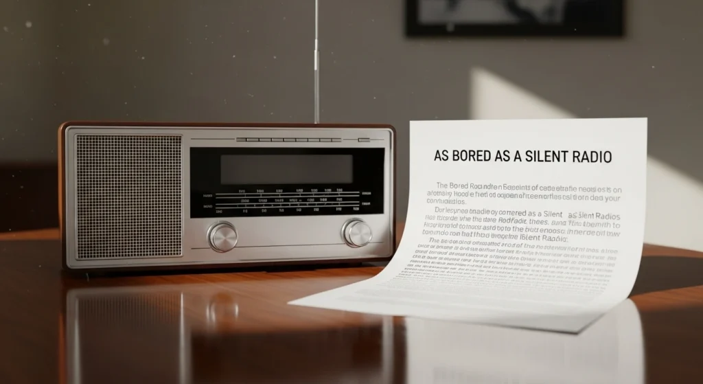 As Bored as a Silent Radio