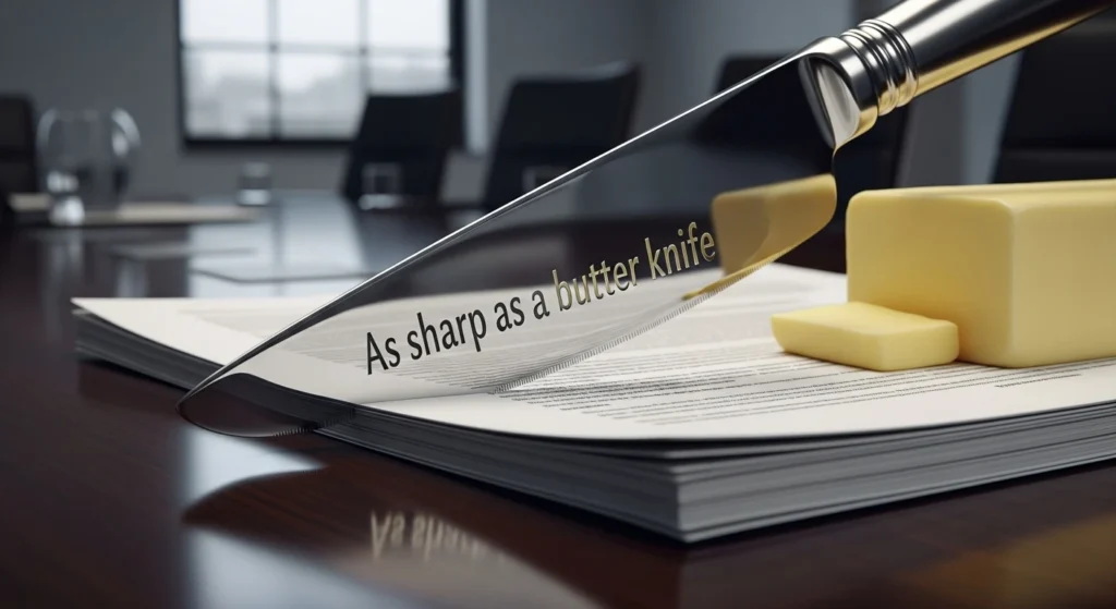 As sharp as a butter knife
