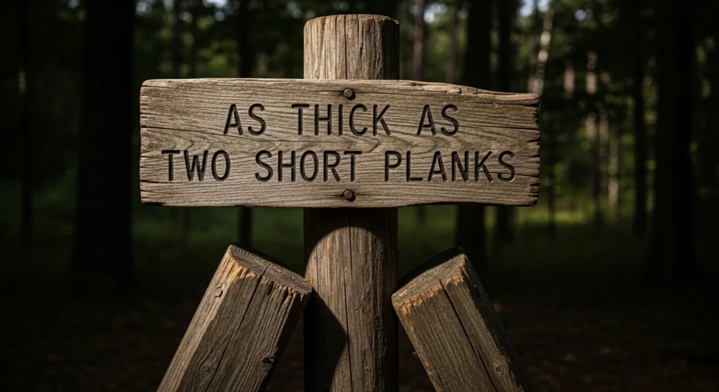 As thick as two short planks