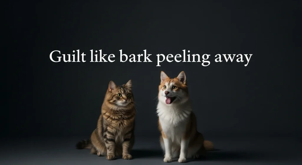 Guilt like bark peeling away