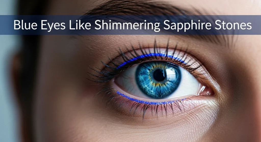 Blue Eyes Like Shimmering Sapphire Stones