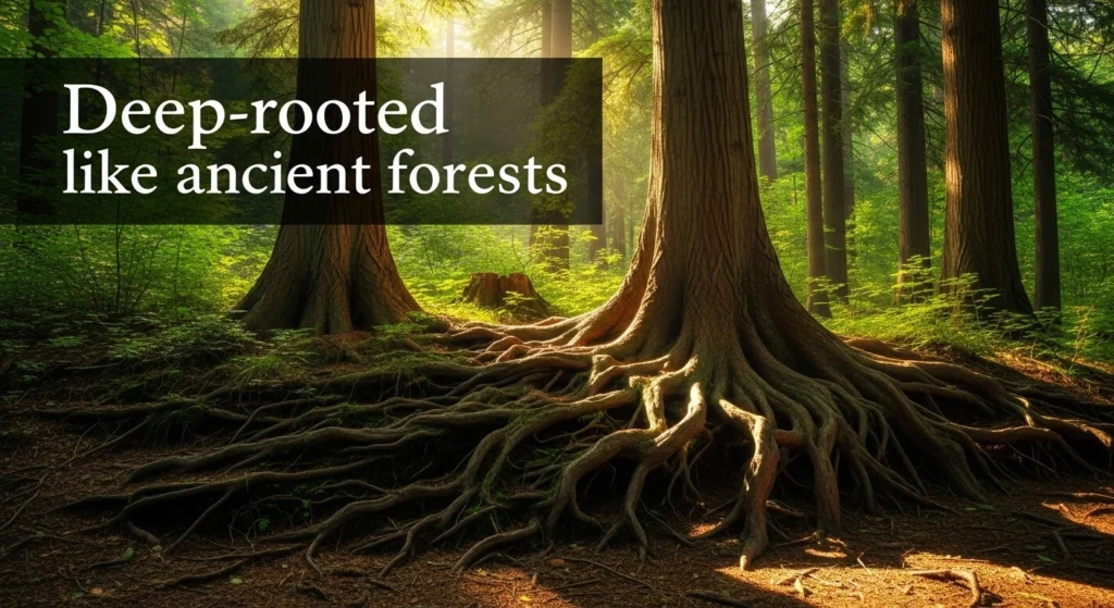 Deep-rooted like ancient forests