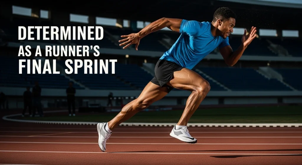 Determined as a runner’s final sprint