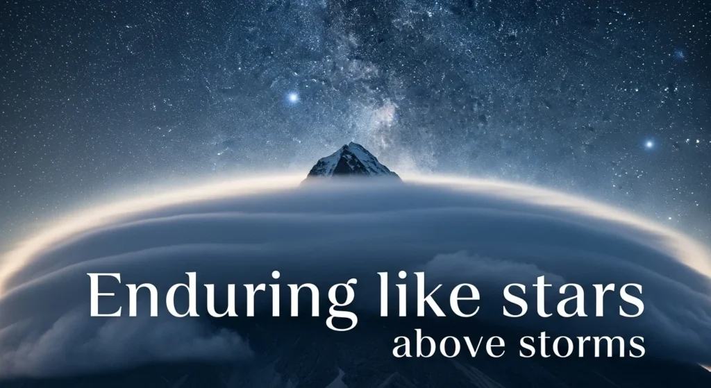 Enduring like stars above storms