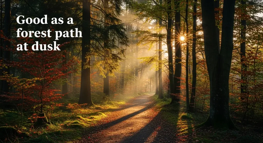 Good as a forest path at dusk