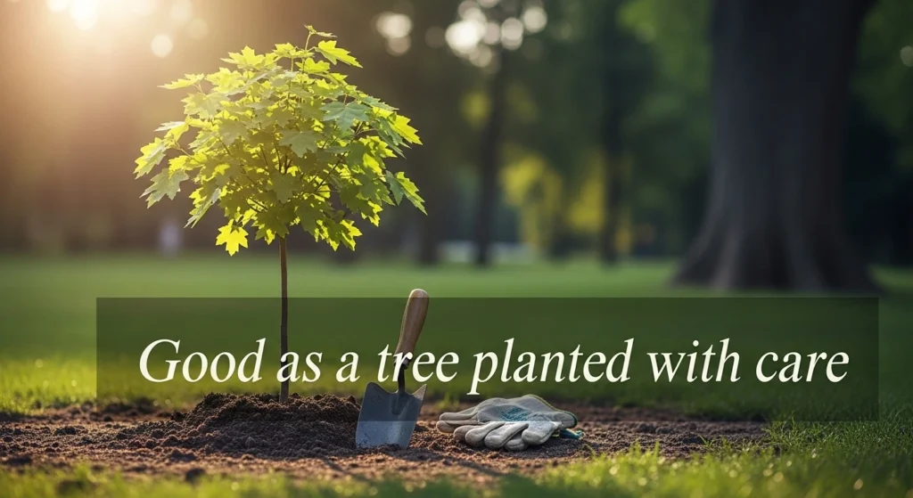 Good as a tree planted with care