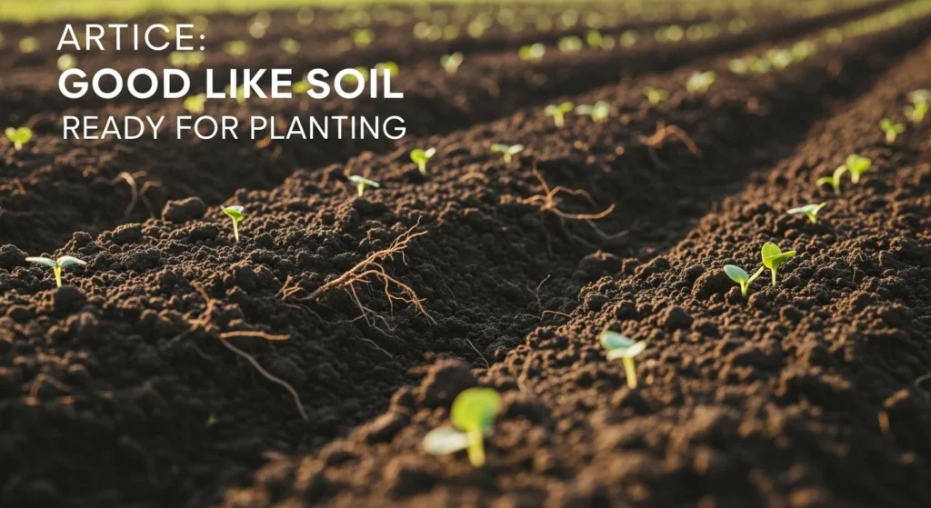 Good like soil ready for planting