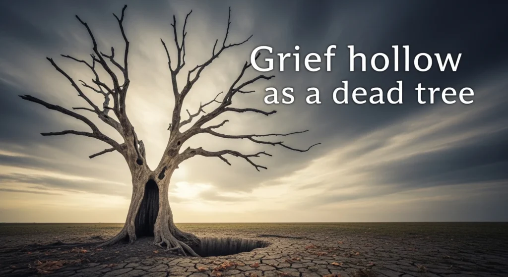 Grief hollow as a dead tree