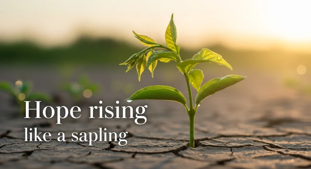 Hope rising like a sapling