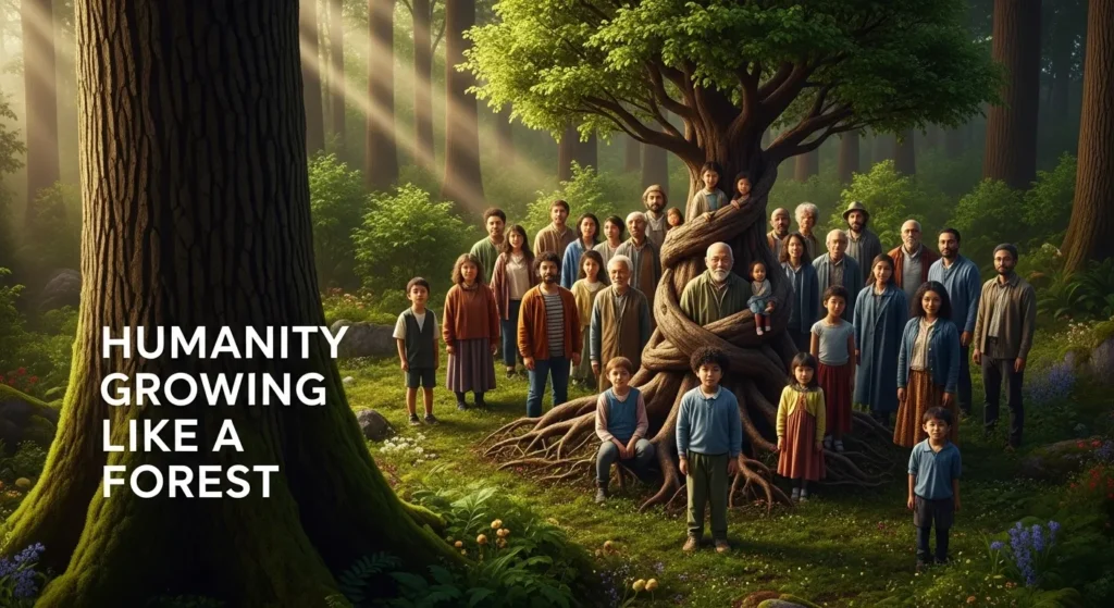 Humanity growing like a forest