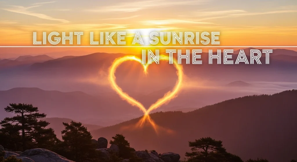 Light Like a Sunrise in the Heart