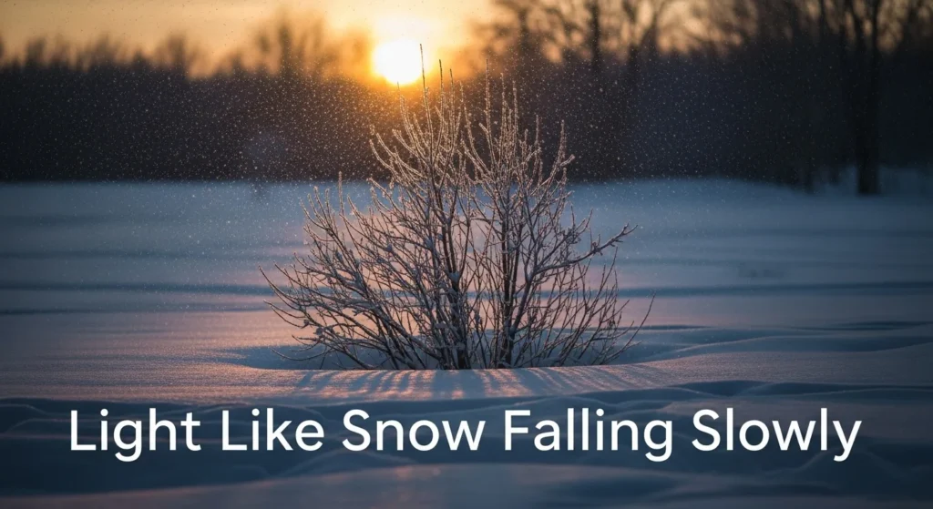 Light Like Snow Falling Slowly