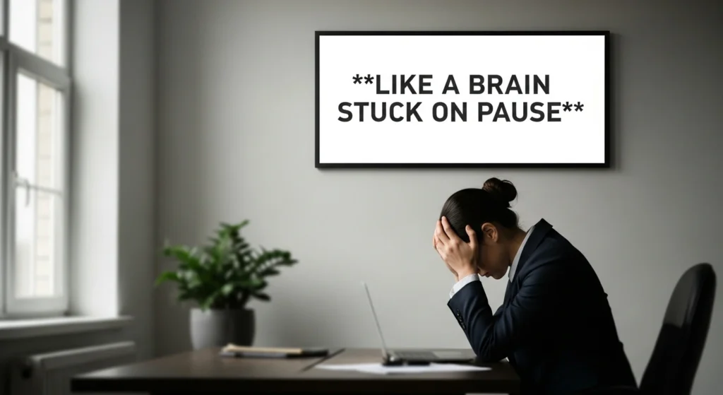 Like a brain stuck on pause