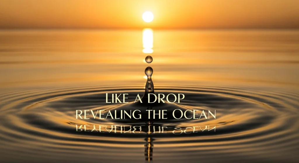 Like a Drop Revealing the Ocean
