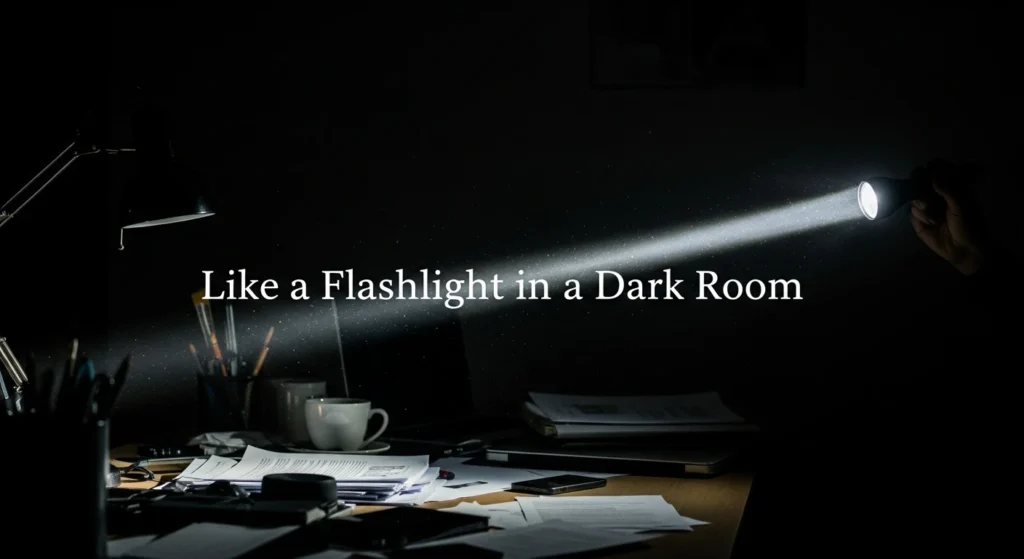 Like a Flashlight in a Dark Room