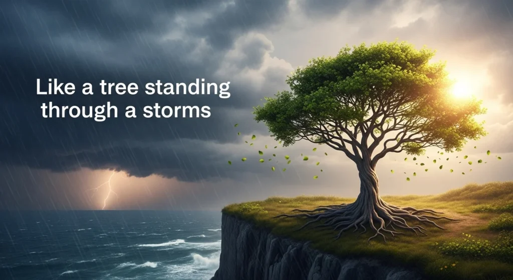 Like a tree standing through storms