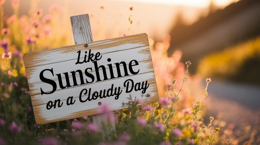 Like Sunshine on a Cloudy Day