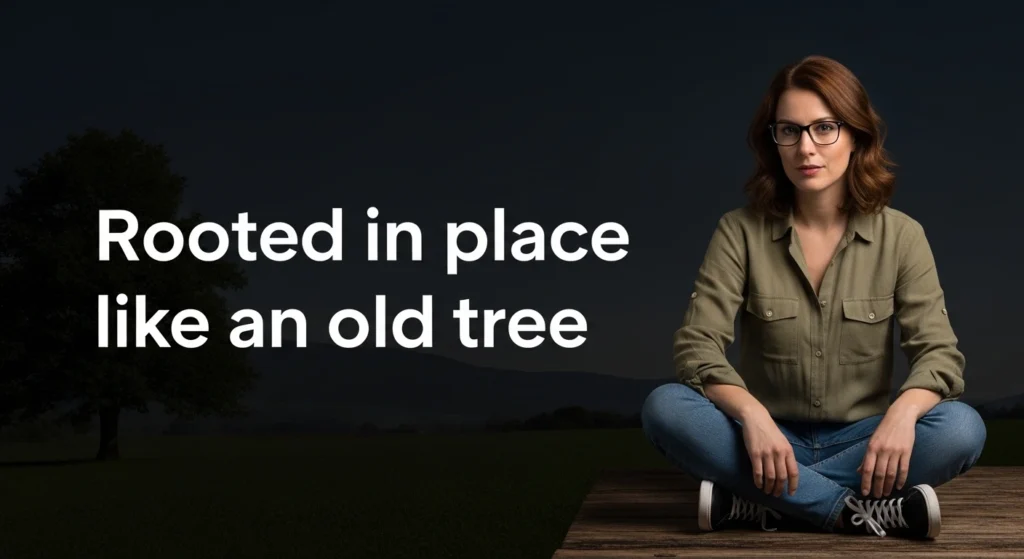 Rooted in place like an old tree