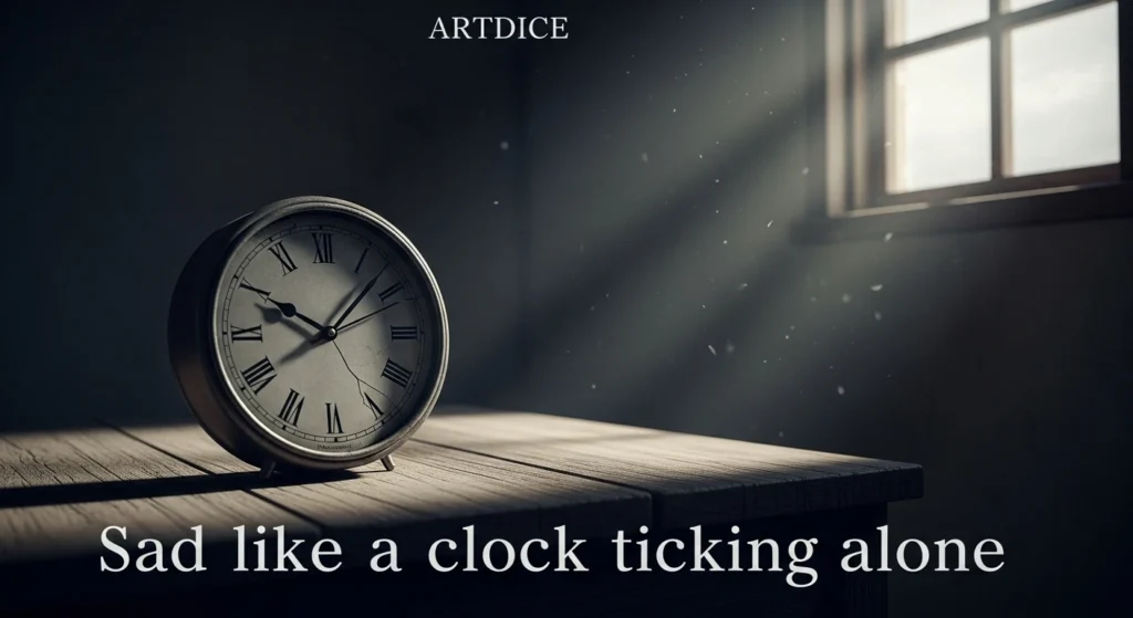 Sad like a clock ticking alone