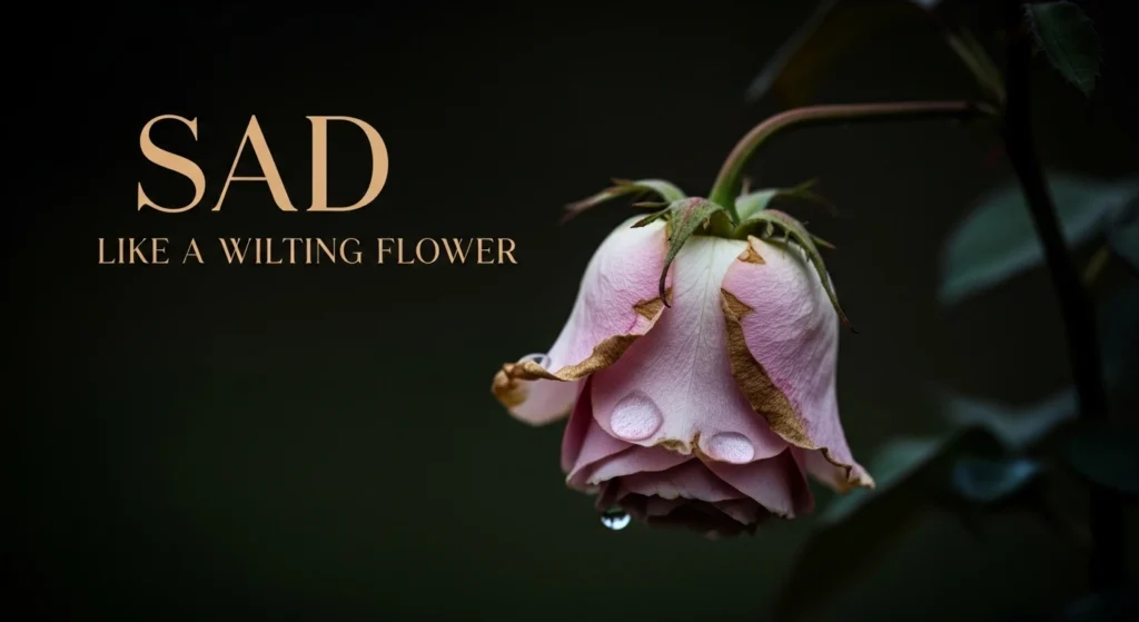 Sad like a wilting flower