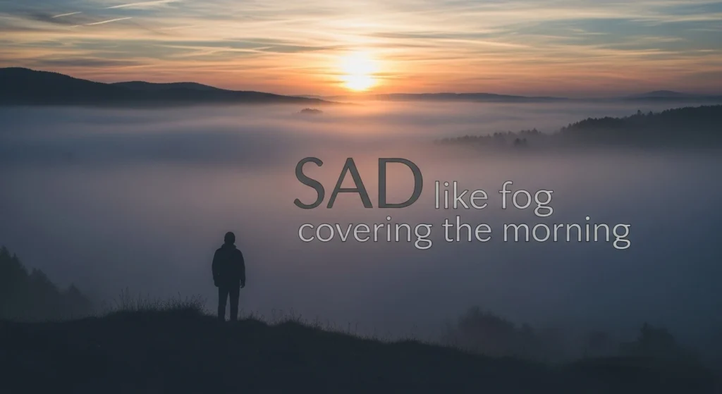 Sad like fog covering the morning