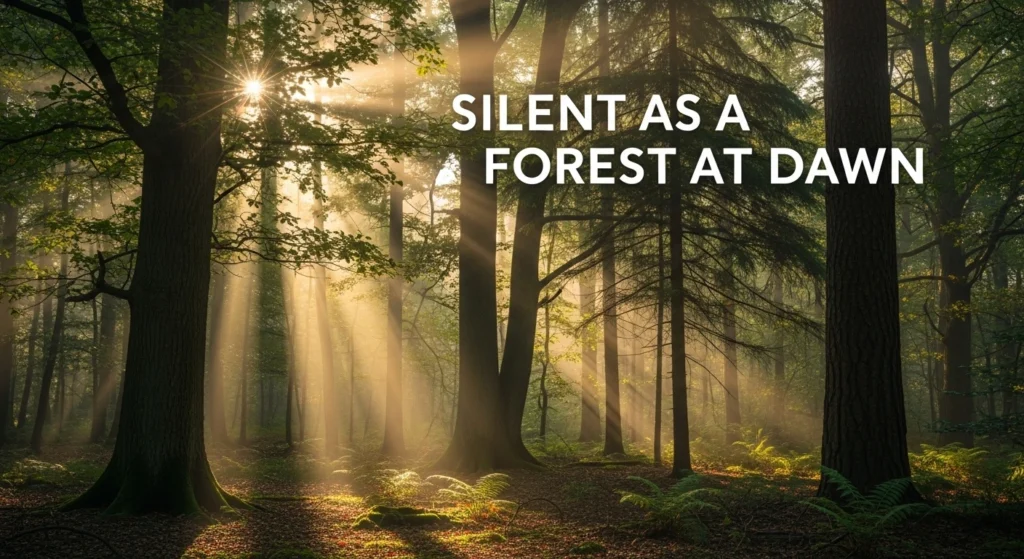 Silent as a forest at dawn