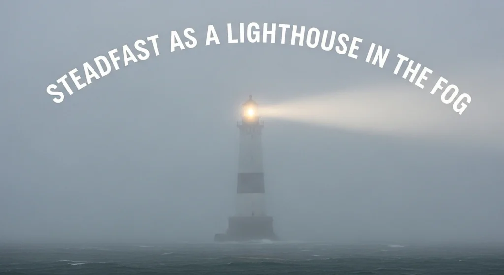Steadfast as a lighthouse in fog