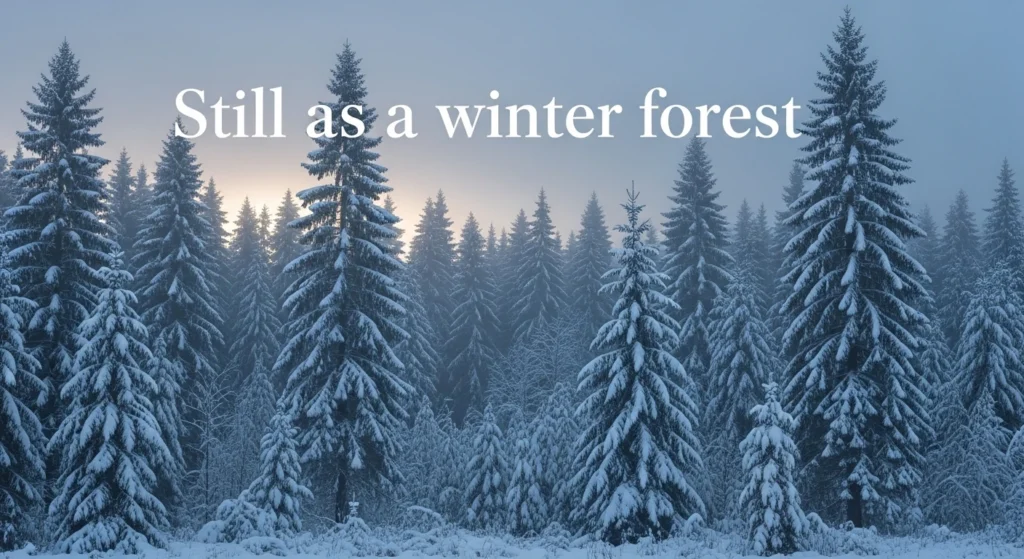 Still as a winter forest