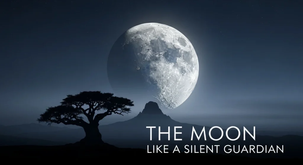 The Moon Like a Silent Guardian