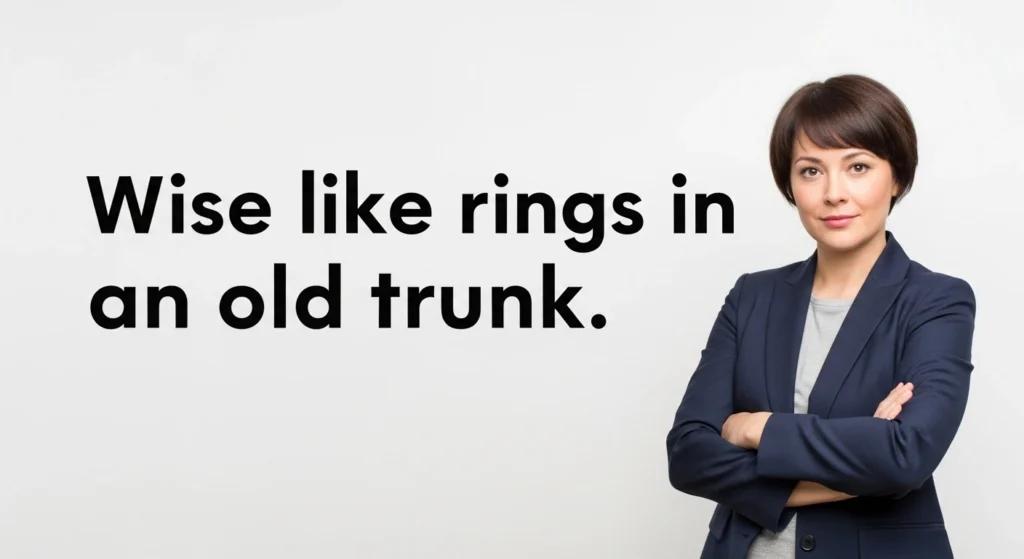 Wise like rings in an old trunk