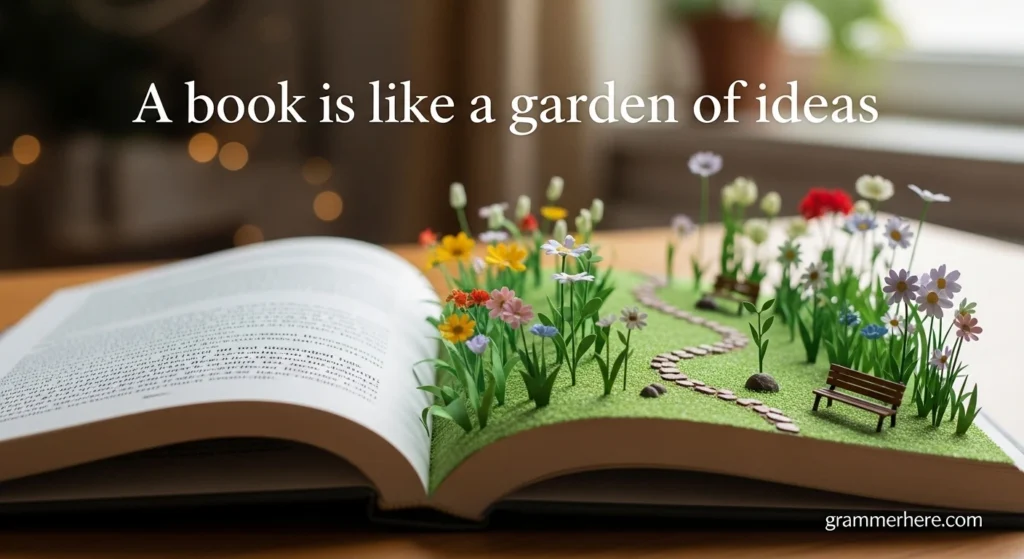 A book is like a garden of ideas