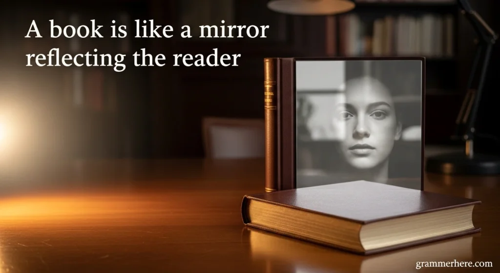 A book is like a mirror reflecting the reader
