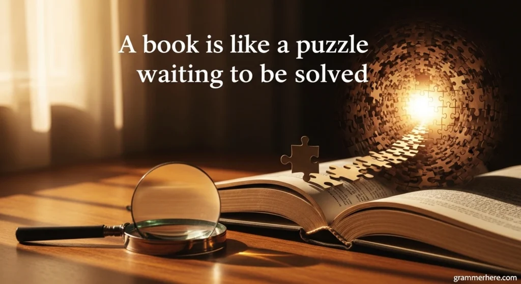 A book is like a puzzle waiting to be solved