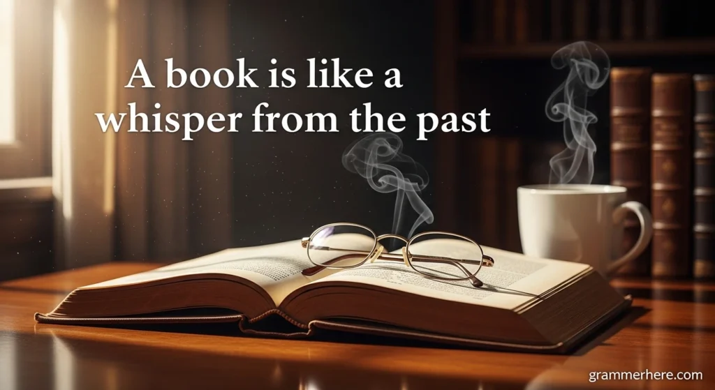 A book is like a whisper from the past
