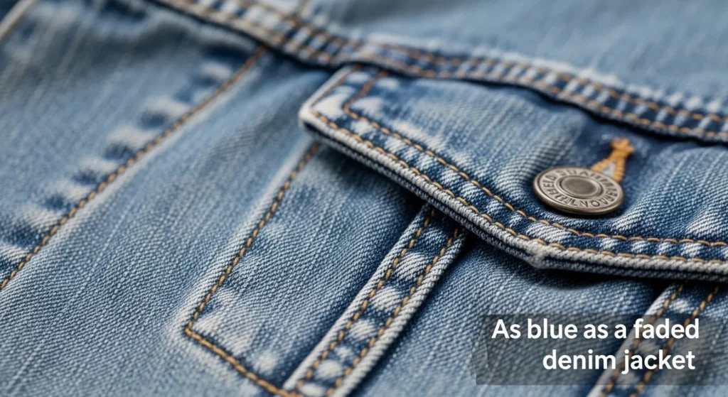 As blue as a faded denim jacket