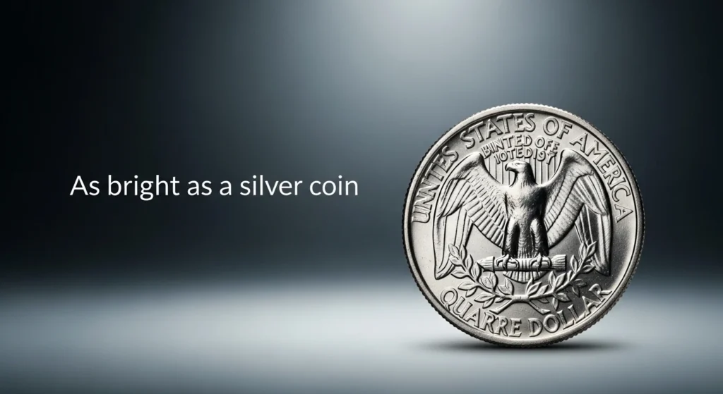 As bright as a silver coin