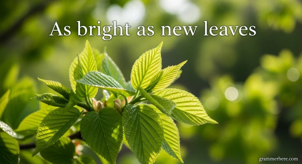 As bright as new leaves