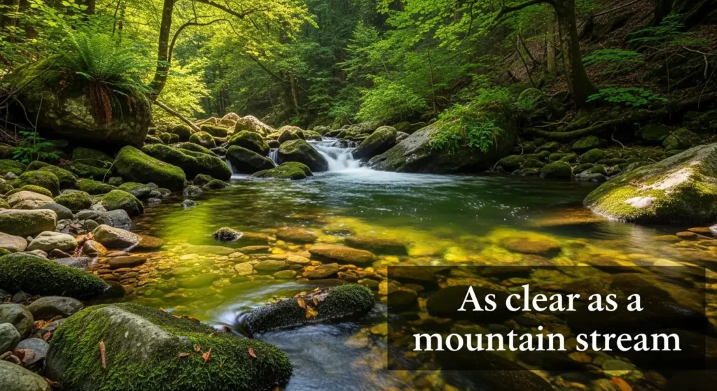 As clear as a mountain stream