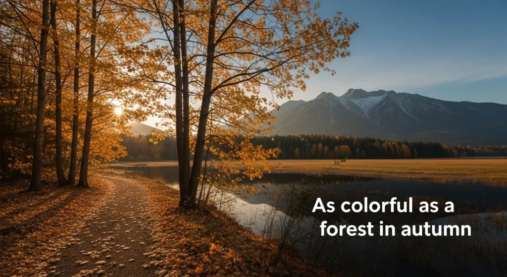 As colorful as a forest in autumn