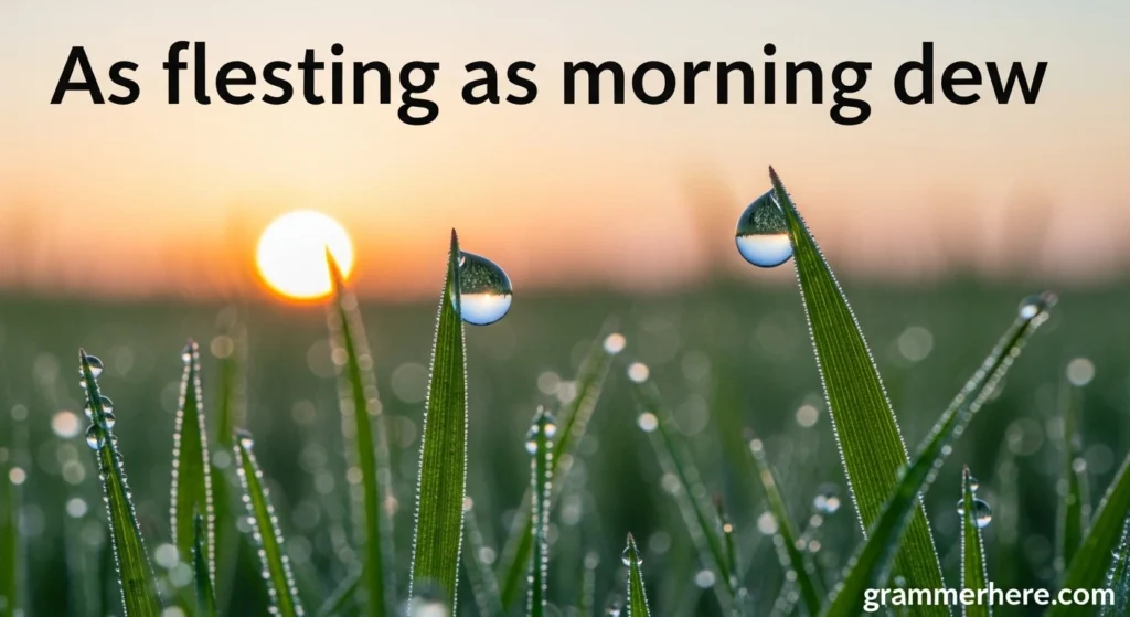 As fleeting as morning dew