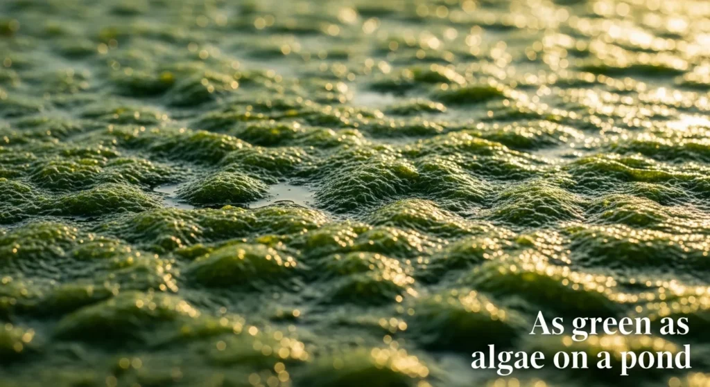 As green as algae on a pond