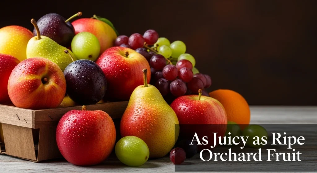 As Juicy as Ripe Orchard Fruit