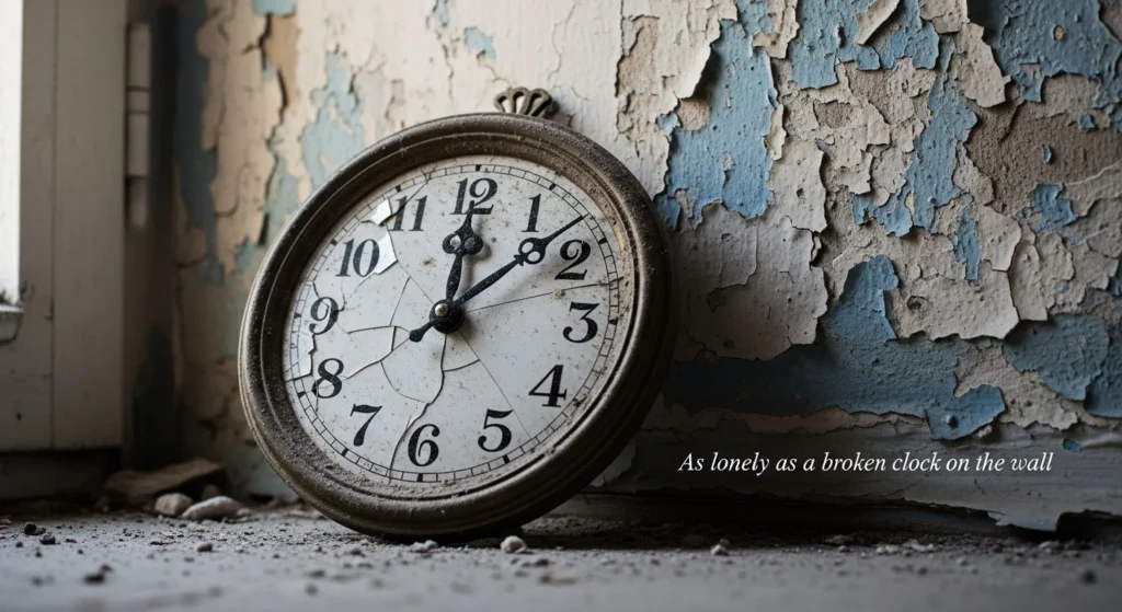 As lonely as a broken clock on the wall