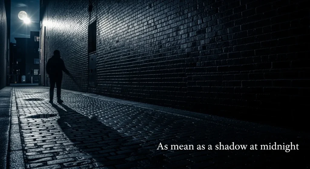 As mean as a shadow at midnight